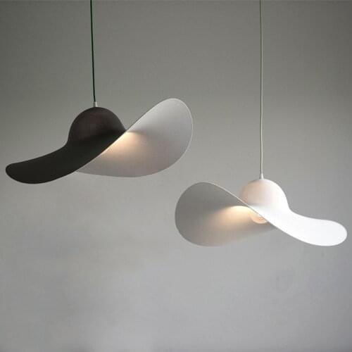 Nordic minimalist creative hat chandelier art straw hat minimalist modern living room dining room Italian designer lamps