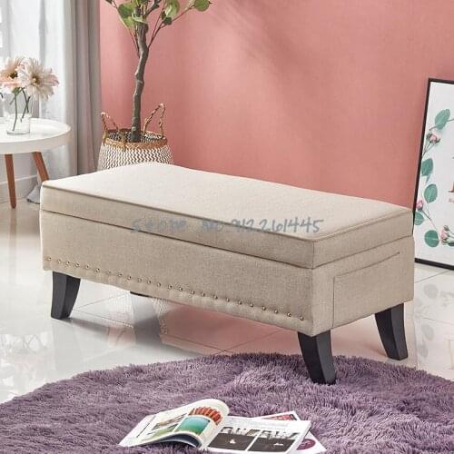 Clothing store can sit and rest rectangular shoe changing stool sofa stool household door storage stool fitting room stool