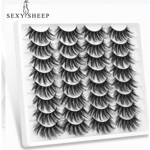 SEXYSHEEP 5/8/16 Pairs of False Eyelashes 3D Mink False Eyelashes Natural False Eyelashes Handmade Makeup Eyelash Extension