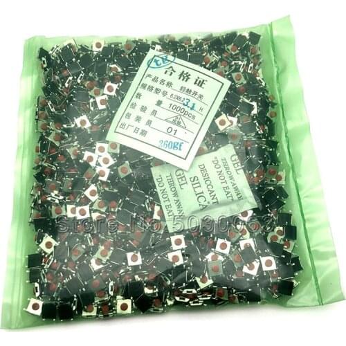 1000pcs/lot Touch switch 4Pin SMD 6.2X6.2X3.1/2.5/2.7/3.4/3.7/5MM micro key switch notebook LCD 6x6x3.1