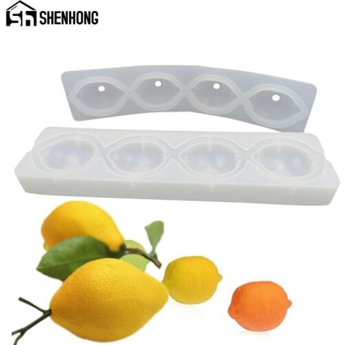 SHENHONG Lemon Fruit Cake Mold 3D Mousse Cake Moulds For Ice Creams Chocolates Pan Bakeware Geometric shapes