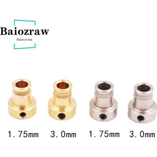 1PCS Reprap Mendel Extruder Gear Drive for 1.75mm 3mm Brass Bore 5mm 3D Printer Parts Feeding Gear Wheel