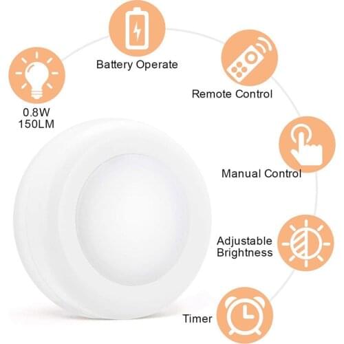 LED Cabinet Light Wireless Remote Control Dimmabcle LED Night Lamps Adjustable Stair Lamp Color Light for Closet kitchen Stair