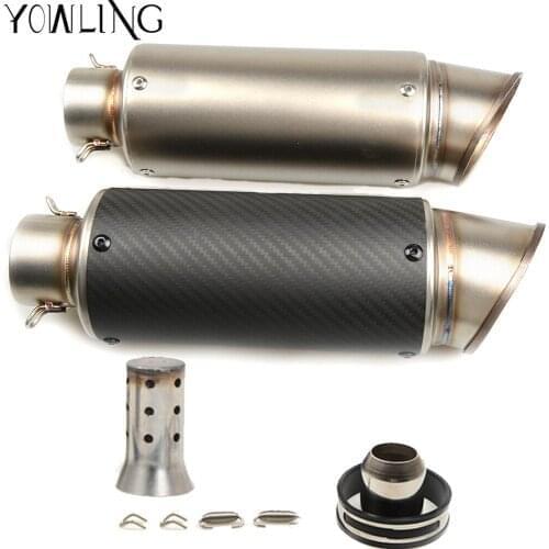 61MM 51mm Universal Motorcycle Exhaust Muffler Pipe Escape Moto CBR125 cb500x cbr650f pcx 125 CB400 TMAX530 xmax GSXR650 Racing