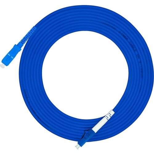Indoor Armored 20Meters LC/PC-SC/PC,3.0mm,Singlemode 9/125,Simplex, Optical Fiber Patch Cord Cable,LC to SC