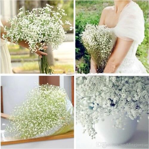 High Quanlity 100Pcs/lot Gypsophila silk baby breath Artificial Fake Silk Flowers Plant Home Wedding Party Home Decoration