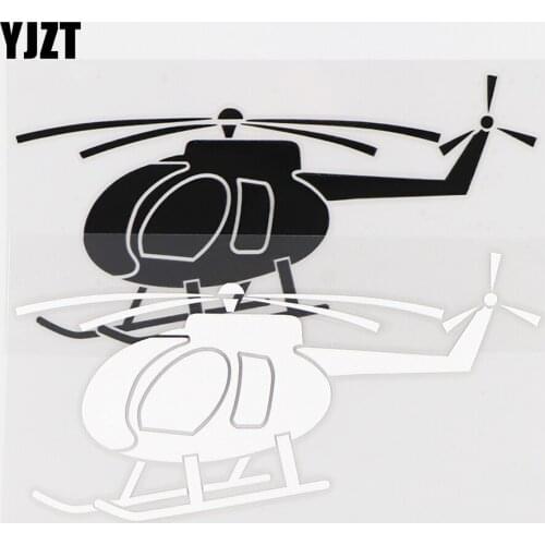 YJZT 14.6×7.3CM Airplane Car Sticker Funny Pattern Aircraft Silhouette Vinyl Decal Black / Silver 10A-0550