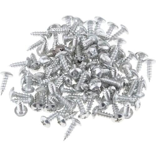 100 X Fastening Screws Plastic Lining Screws For Panels, Bodies, Bumpers