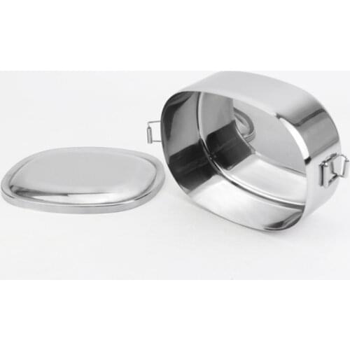 304 Stainless Steel Square Lunch Box Bento Food Picnic Container Snack Breakfast 667A