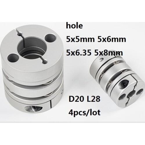 5x5mm 5x6mm 5x6.35 5x8mm Double diaphragm Disc coupling coupler screw rod servo motor encoder shaft coupling D20 L28