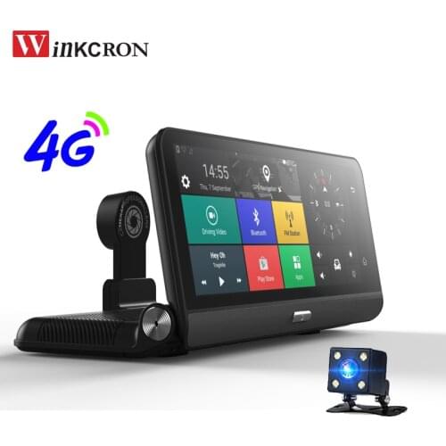 4G 8" IPS Screen Car GPS Navigation Andriod 5.0 DVR Camera FHD 1080P WIFI Video Recorder Dash cam Registrar Parking Monitoring