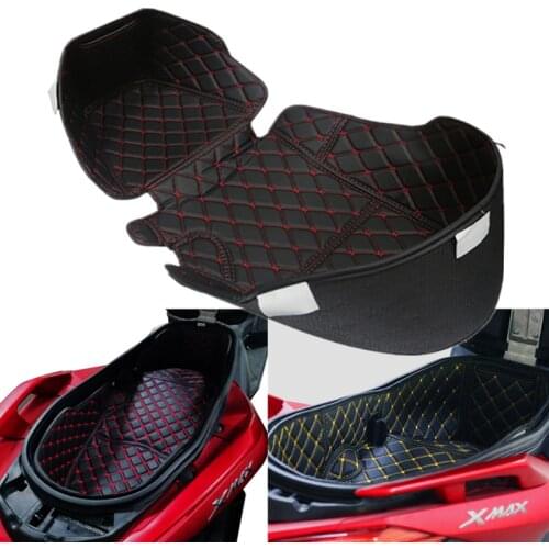 Motorcycle Accessories PU Leather Storage Box Protector Rear Trunk Liner Cargo Bucket Pad For Yamaha XMAX125 300 xmax300 xmax