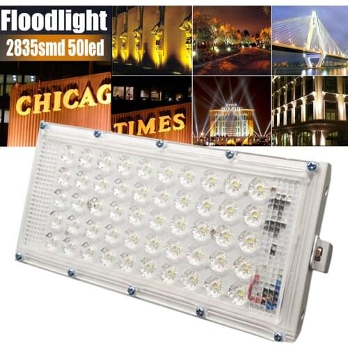Aluminum 50 LED Flood Light Waterproof Outdoor Garden Landscape Lamp Environmentally Friendly And Energy-saving Durable 220V 50W