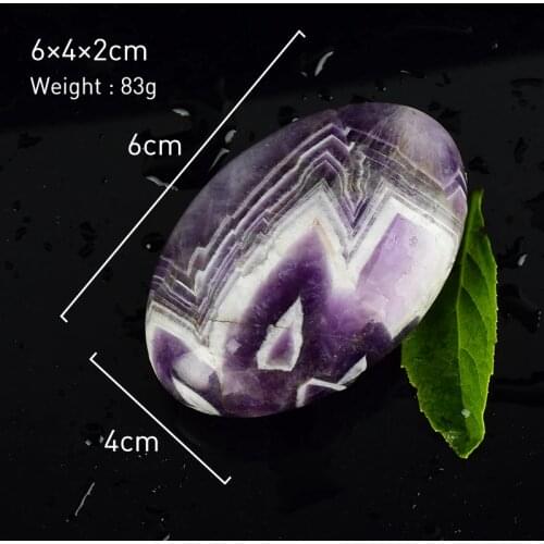 Amethyst Massage Stone Energy Beauty Palm Stone 60*40 mm Natural minerals Back Massage SPA Reiki Chakra Crystal Health Care Tool