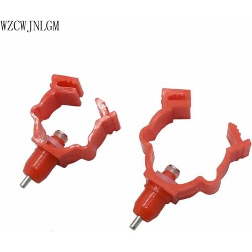 50 PCS Red Chicken Quail Buckle type 20mm And 25mm Birds Poultry Automatic drinking fountains Spring drinking waterer