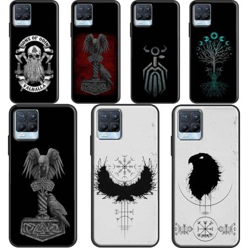 Viking Ragnar Lodbrok Valhalla Odin Cover For OPPO Realme 8 6 7 Pro Q3 C3 C11 C15 GT Case For OnePlus 8 Pro 9 Pro 8T Nord 9R