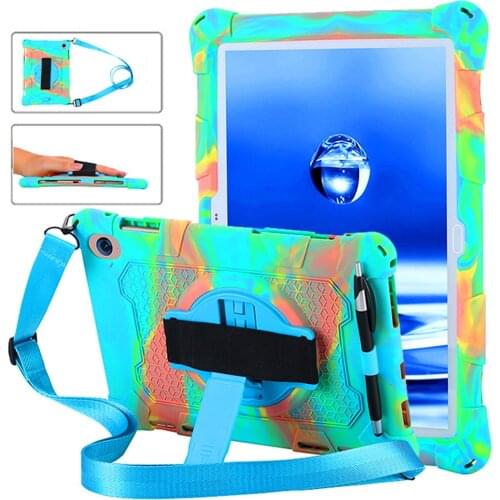 Case For Teclast M18 10.8 tablet Soft Silicone 360 Rotatable Kickstand with Strap Protective Cover for Teclast m18 10.8+Gift Pen