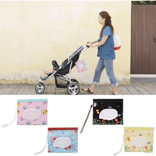 Clamshell Snap Strap Wipe Container Case EVA Eco-Friendly Baby Wipes Bag Clamshell Reusable Cleaning Wet Wipes Box Case