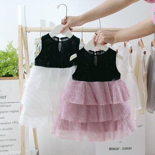 2019 New toddler girl Cake dress Kids Tassel Mesh Princess Party Dress For Girls Summer meisjes jurk Vestidos