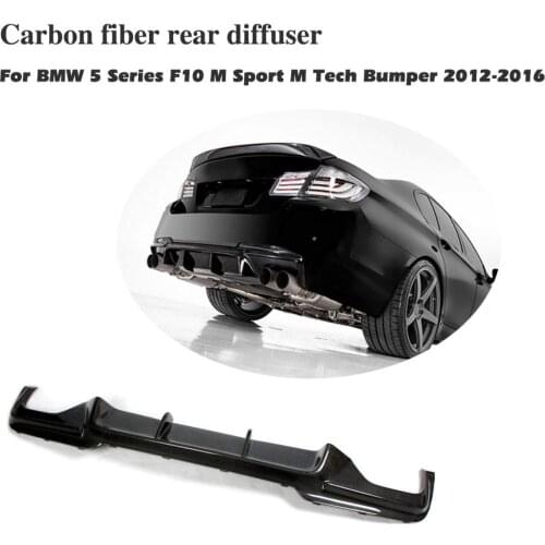 Carbon Fiber /Fiber glass Rear Bumper Diffuser Lip Spoiler For BMW 5 series F10 M Sport Bumper 2012-2016 Car Tuning Parts