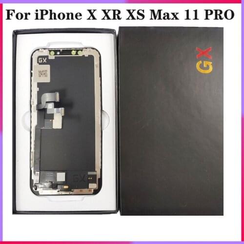 GX 100% Tested LCD Pantalla Voor Iphone X LCD Xs Xr 11 LCD-scherm Touch Screen Digitizer Vergadering Voor Iphone X Xs Xsmax OLED