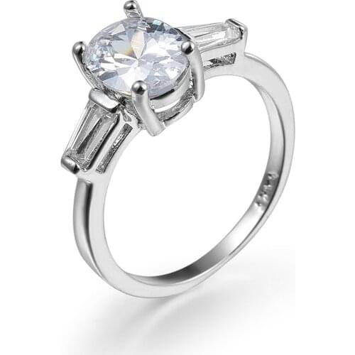 Cute Fashion Big Crystal Zircon Stone luxury korean Ring Wedding unique Jewelry Love Ring For Couple Free Shipping