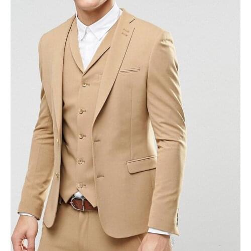 Handsome Groomsmen Notch Lapel Groom Tuxedos Mens Wedding Dress Man Jacket Blazer Prom Dinner (Jacket+Pants+Tie+Vest) A240