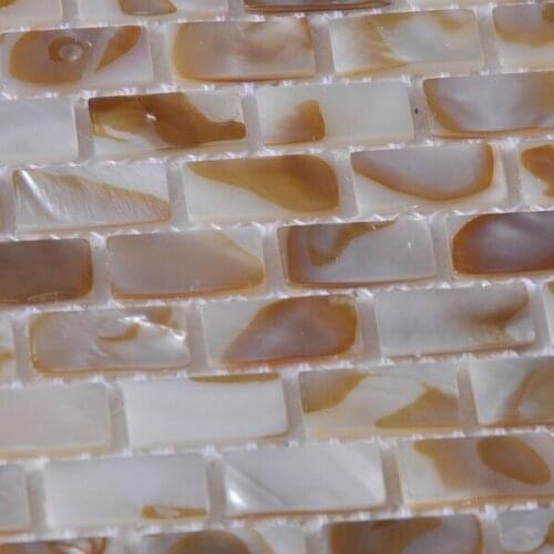 Strip 15x30mm subway brick pattern natural mother of pearl shell mosaic tiles for bathroom wall kitchen shower backsplash