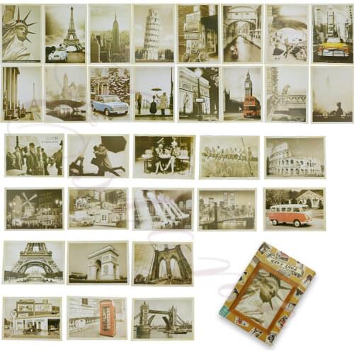 Lot of 32 Travel Postcard Retro Vintage Landscape Photo Picture Poster Post Card K1MF