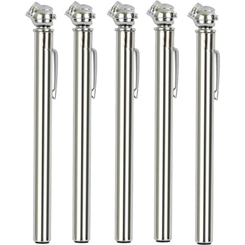 Low Pressure Pen Tire Gauge 1-20 PSI for Golf Carts, ATVs and Air Springs 5 Pack
