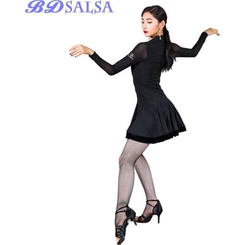 2020 Latin Dance Clothes The New Female Adult Sexy Practice Clothes Precisely Dancing Set Dress ZD111V Long Skirt Spot Hot