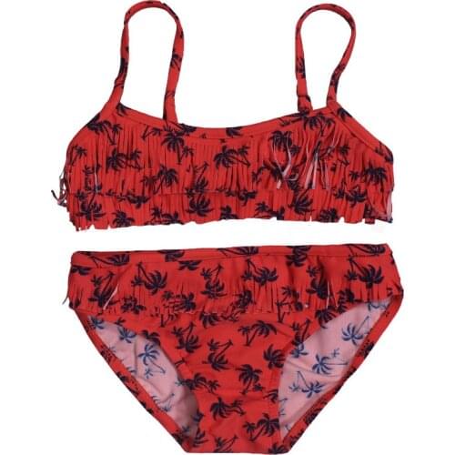 2-10Year Girls Bikini Sets Tassel style Girls swimsuit Children Swimwear Kids Beach wear Biquini Infantil Swimming outfit-SW122