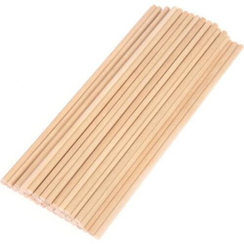 50pc 10/15/20cm Round Wooden Lollipop Lolly Sticks Cake Dowel For DIY Food Craft Toys Ice Mold Natural Wood Dessert Molds