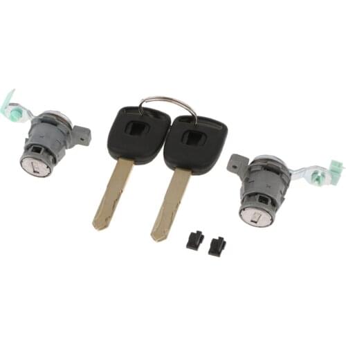 Pair Left &Right Driver Side Door Lock Cylinder w/2 Keys for Honda Civic