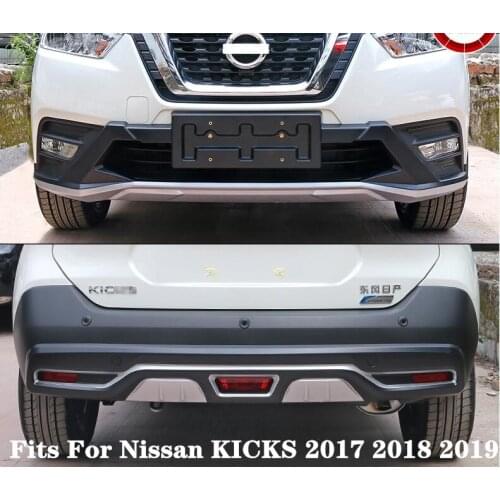 ABS Car Front Rear Bumper Protector Guard Skid Plate Fits For Nissan KICKS 2017 2018 2019