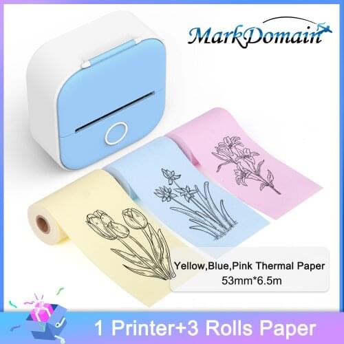 Phomemo T02 203DPI 2 Portable Bluetooth-Compatible Thermal Photo Printer Wireless Inkless Mini Pocket Label Notes Printer Papers