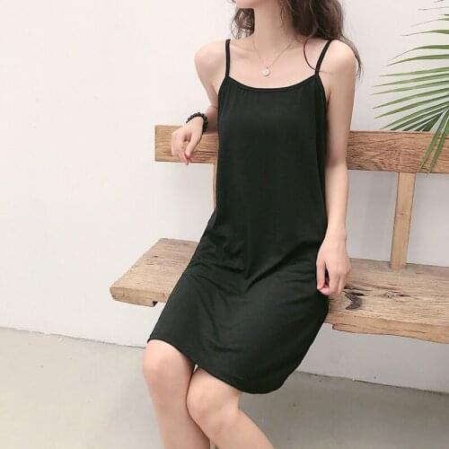 Sexy Women Mini Dress Loose Sleeveless Solid Color Dresses O-neck Sling Casual Party Dress