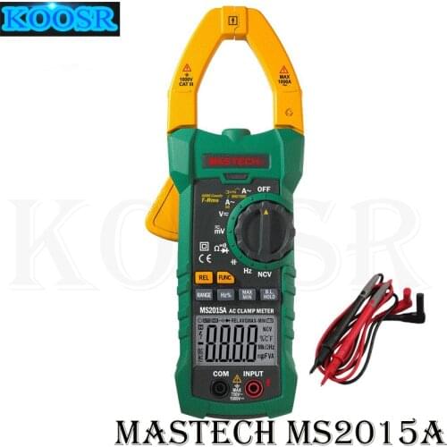 MASTECH MS2015A AutoRange Digital AC 1000A Current Clamp Meter True RMS Multimeter Frequency Capacitance Tester NCV