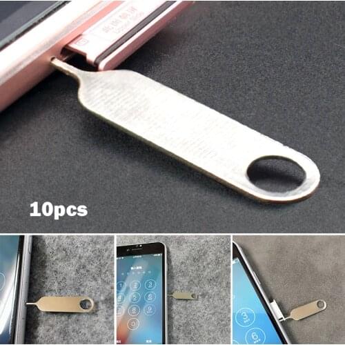 10pcs Slim Sims Card Tray Pin Eject Removal Tool Needle Opener Ejector for Most Smartphone Sim Cards Accessories Suit QJY99