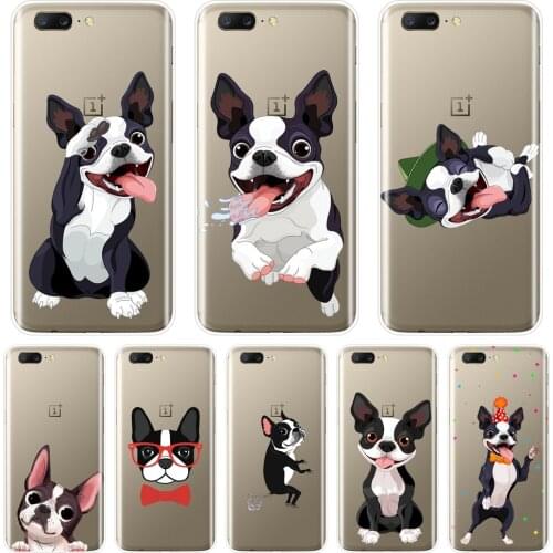 TPU Phone Case Silicone For OnePlus 6 6T 5 5T 3 3T PUG Dog French Bulldog Cute Puppy Soft Back Cover For One Plus 3 3T 5 5T 6 6T