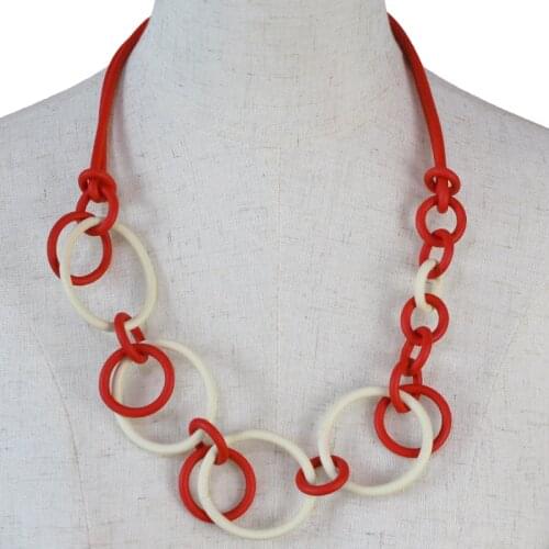 YD&YDBZ New Circle Rubber Necklace Charms For Women Jewelry Punk Style Clothes Sweater Chain Necklaces Wedding Party Accessories