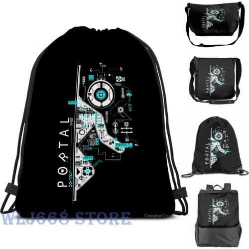Funny graphic print shoulder Bags women Portal 2 Art Single shoulder backpack travel for men Gym Bag