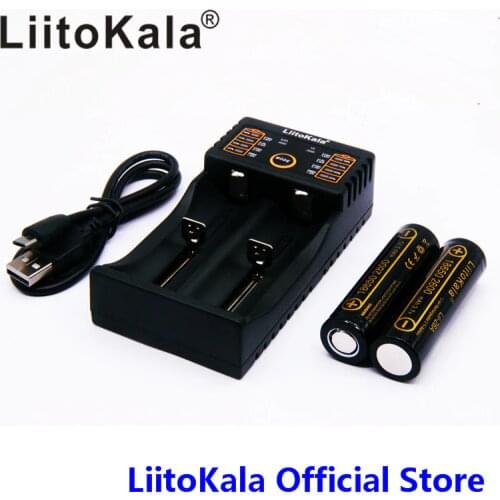 LiitoKala Lii-202 battery charger+2pcs HK LiitoKala Lii-26A 18650 2600mah Rechargeable battery for flashlight