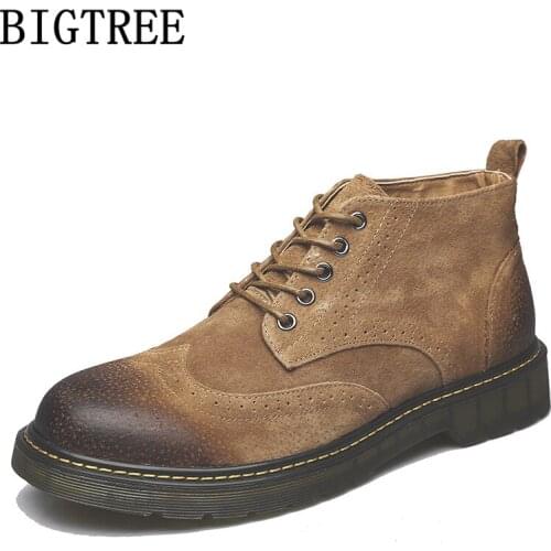 Snow Boots Men Winter Shoes Men Boots Genuine Leather Fashion Designer Shoes Ankle Boots Men Snow Shoes Zapatillas Mujer Casual