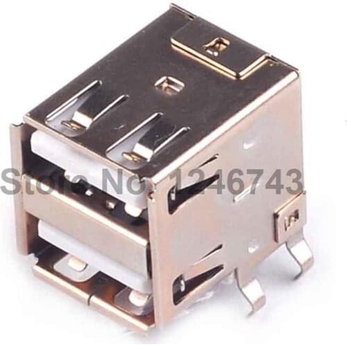 10PCS USB Double-decked USB Seat 90 Degrees Bowl Feet