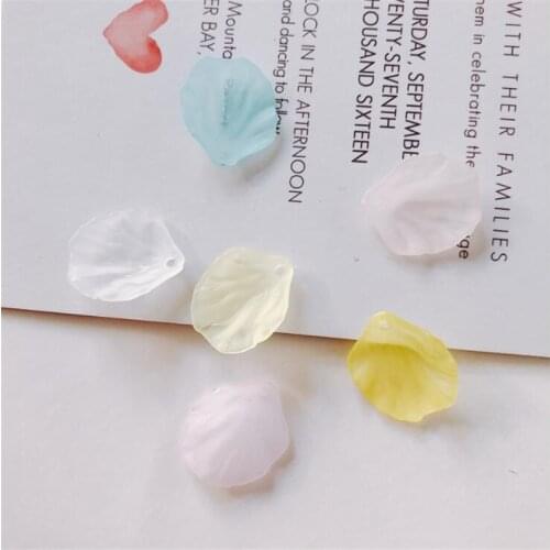 100pcs/lot new colorful leaves resin flower connectors for diy earrings jewelry making handmade accessories material loose beads