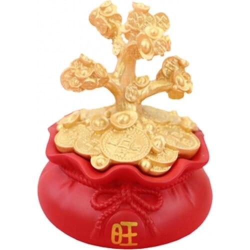 50% Hot Sale Mini Money Tree Figurine Fortune Luck Car Display Mold Home Decor Birthday Gift Cake Decorating Supplies
