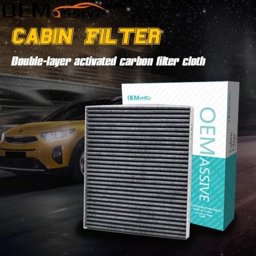 Car Activated Carbon Pollen Cabin Air Filter For Hyundai Accent IV Genesis Veloster i40 Kia Carens III Rio II III 97133-2E200