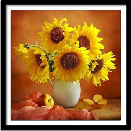 Diamant painting 5d diy diamond painting full square Diamond embroidery Vase flower diamond round buddha 523DD