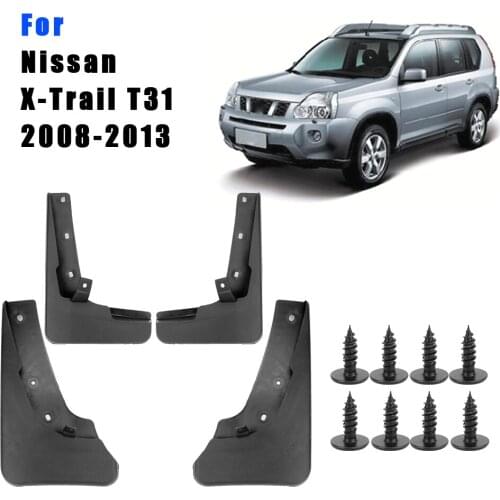 For Nissan X-Trail T31 2008 2009 2010 2011 2012 2013 Car-styling Front Rear Mud Flaps 4pcs/set Splash Guards Mud Flaps